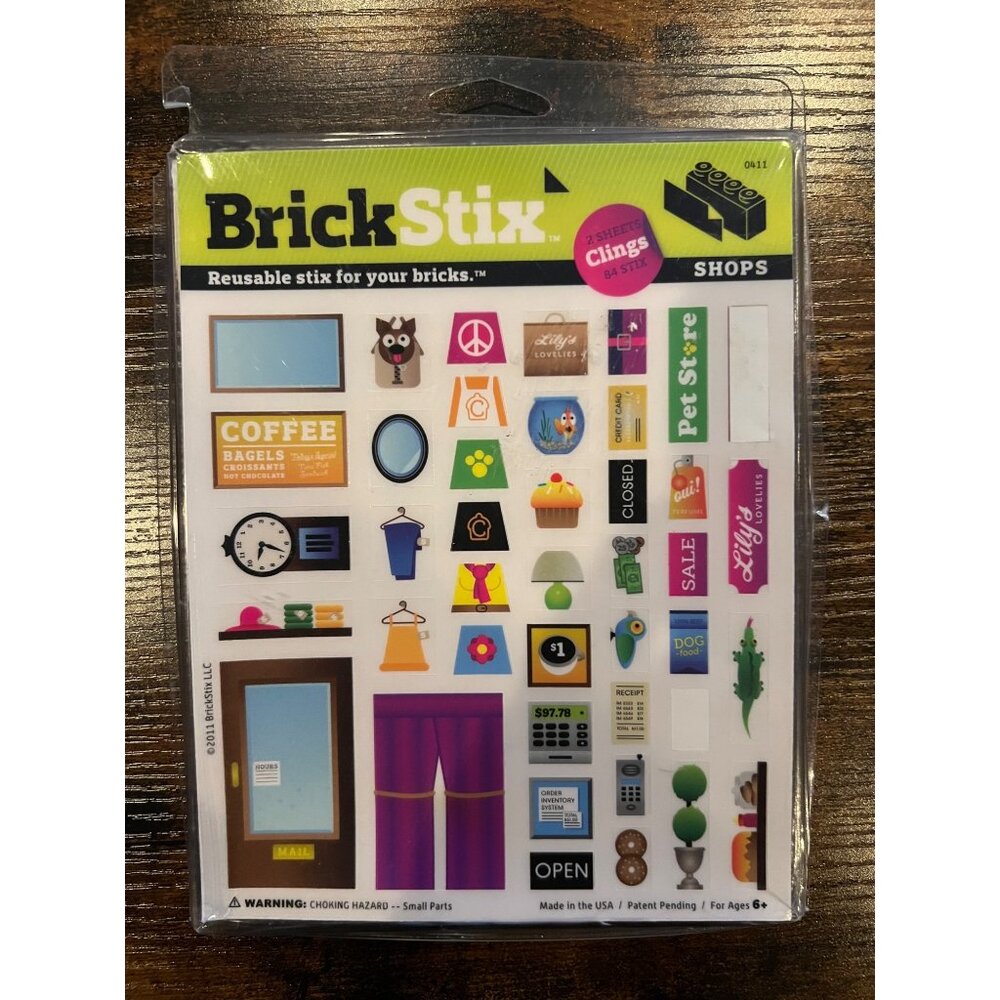 BrickStix Reusable Stickers For Building Bricks/Legos Stores Themed - Missing‎ 2